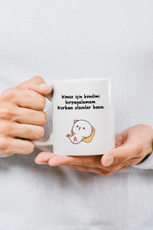 Neujahrsgeschenk „Ich kann mich für niemanden schlagen, lass mich ein Opfer sein“ bedruckte Tasse asko-kusko-1 - 6