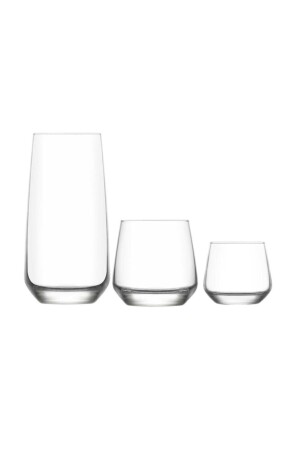 Nev Lal 18 Stück. Wasser-Set – Glas-Set für Wasser-Erfrischungsgetränke Fma05142 Fma04929 Fma03277 lal304-1 - 3