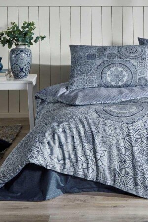 Nev Mandala Mistico Bettbezug-Set, Doppelbett, Blau, EVTNVTÖZDL00641 - 4