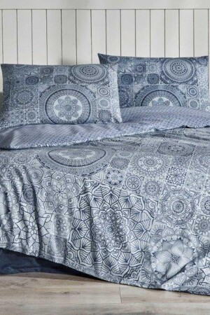 Nev Mandala Mistico Bettbezug-Set, Doppelbett, Blau, EVTNVTÖZDL00641 - 2