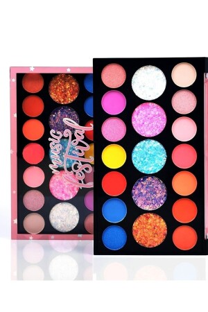 New Music Festival Lidschatten-Glitzer, 19-teilige Make-up-Palette - 3