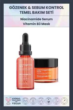 Niasinamid Vegan Serum 30ml - B3 Vitamin Maske Peeling Set - 2