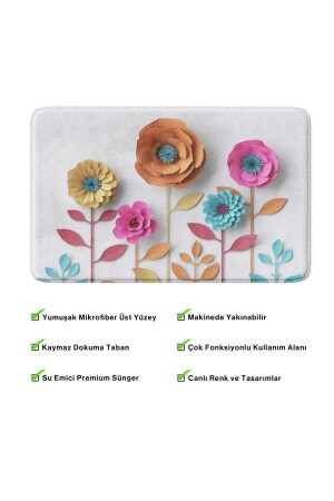 Niedliches bedrucktes Badematten-Set mit 2 Stück – rutschfeste Unterseite, maschinenwaschbar, 50 x 80 cm und 40 x 60 cm YA-IKU0-YVGZ - 6