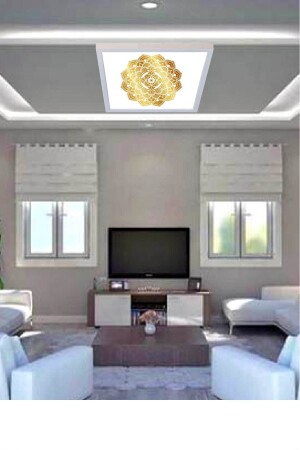 Nihan-salon Led Aydınlatma Avize- 54w Yeni Tasarım 60x60 -beyaz Işık-tavan Lambası GP1191-NİHAN - 8