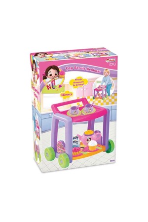 Niloya Küche + Mädchen-Spielzeug-Teeservice-Wagen, pädagogisches Puppenhaus-Spielzeug, Spielset Depomiks abc123 - 4