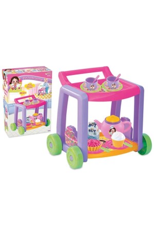 Niloya Küche + Mädchen-Spielzeug-Teeservice-Wagen, pädagogisches Puppenhaus-Spielzeug, Spielset Depomiks abc123 - 3