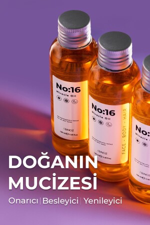 No:16 Nemlendirici Besleyici Yenileyici Işıltı Verici Mucizevi Onarıcı Bakım Yağı 100 ml - 5