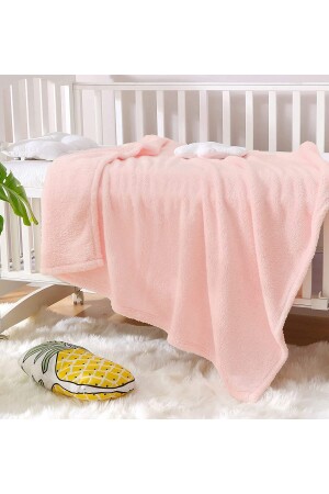 Nomi Babydecke Rosa Neugeborenes Babybett Kinderwagen Swaddle Plüschdecke 100 x 120 cm MRTNOMİBTNY1 - 6