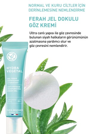 Normal ve Kuru Ciltler için Hydra Vegetal - Aloe Vera & Escin - Göz Kremi -15 ml - 4