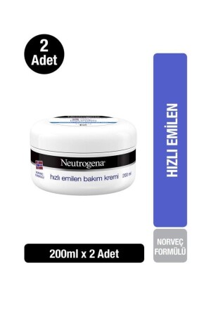 Norwegische Formel, schnell einziehende Pflegecreme, 200 ml, 2 Stück, 35746606760752 - 2