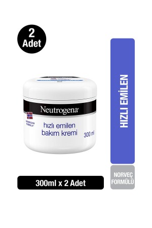 Norwegische Formel, schnell einziehende Pflegecreme, 300 ml, 2 Stück, 35746606761362 - 2