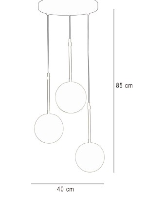 Nova 3-Plus Gold-Schwarzer Metallkörper mit honigfarbenem Glasdesign Luxus-Pendelleuchte Kronleuchter LZRNAVZ131 - 8