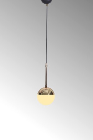 Nova Single Gold-schwarzer Metallkörper, weißes Glasdesign, Luxus-Pendelleuchte, Kronleuchter LZRNSRKT36 - 9