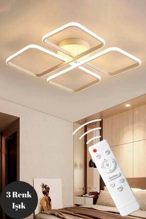 Novem White Plafone Controlled Ultra Super 3 Color Light LED Kronleuchter novem-b-k-01 - 5