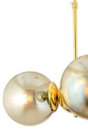 Novento 3Lü Gold Bal Camlı Modern Sarkıt Mutfak Salon Avize 3824-03-GD - 6