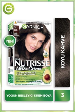 Nutrisse Intense Nourishing Permanent Cream Hair Dye 3 Dunkelbraun - 2