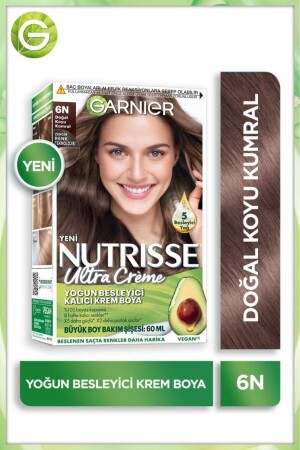 Nutrisse Intensive Nourishing Permanent Cream Hair Dye 6N Natural Dark Auburn - 3