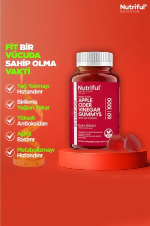 Nutrition Elma Sirkeli Yağ Yakımına Yardımcı Takviye Edici Gıda (Diyet Takviyesi) - 5