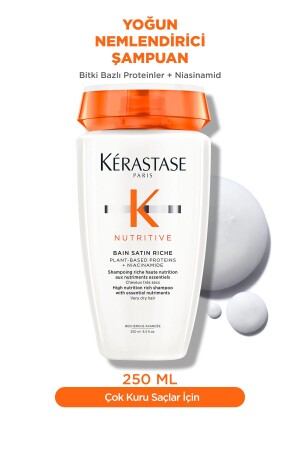 Nutritive Bain Satin Riche Yoğun Nemlendirici Şampuan 250 ml - 1