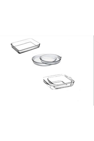 Ofenblech – 5-teiliges Pyrex-Set Fma02253 Fma04596 Fma03121 322 Borcam-T - 2