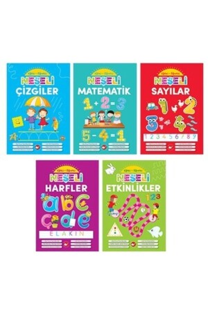 Okul Öncesi Neşeli Eğitici Öğretici Etkinlikler Matematik Sayılar Çizgiler 5'li Set neseli5kitapset - 2