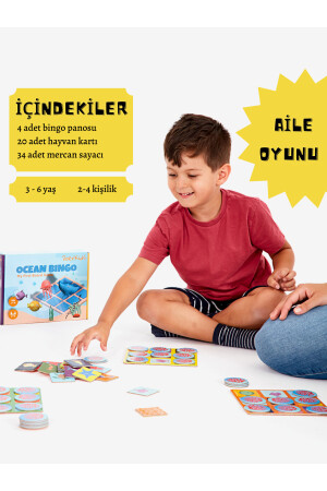 Okyanus Bingo- Okyanus Temalı Çocuk Tombalası 2 - 6 Yaş 972232 - 4