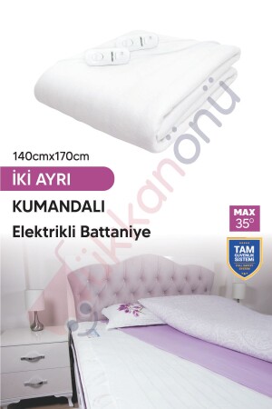 Omak Elektrikli Iki Ayrı Kumandalı Battaniye 140x170 Cm. (2 YIL GARANTİLİ) RH-117 - 1