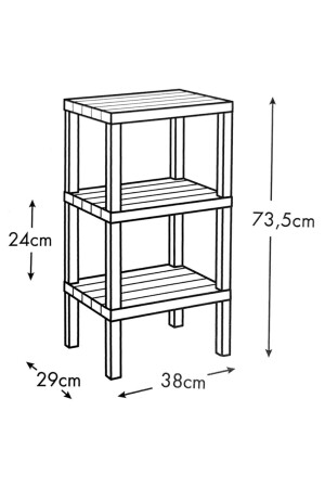 Ombeg Dekorativer 3-lagiger Mehrzweck-Badezimmer-Organizer aus Kunststoff, Blumentopf-Bücherregal, weiß. 3-lagiges Ombeg - 3