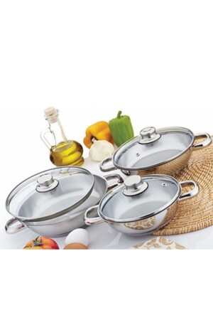 Omelette-Set 6-teilig (mit Glasdeckel) 1807 - 3