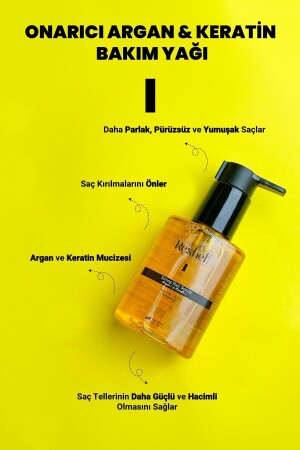 Onarıcı Argan & Keratin Saç Bakım Yağı 100 ml - 6