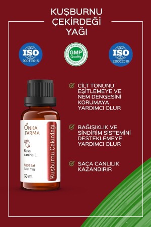 Onka Farma %100 Saf Kuşburnu Çekirdeği Yağı Soğuk Sıkım 30 ml - 2