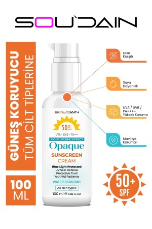 Opaque SPF50- Leke Karşıtı Güneş Kremi UVA - UVB - PA-- Mavi Işık Korumalı SDN0004OU - 2