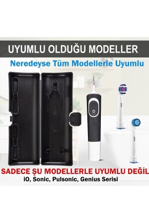 Oral B Şarjlı Diş Fırçası Koruma Kabı Hijyenik Saklama Kabı Tüm Modeller Için Uyumlu Siyah - 7