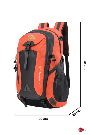 Orange Importierte funktionale, wasserdichte Outdoor-Bergsteiger-Sporttasche mit mehreren Taschen, 40 lt - 4