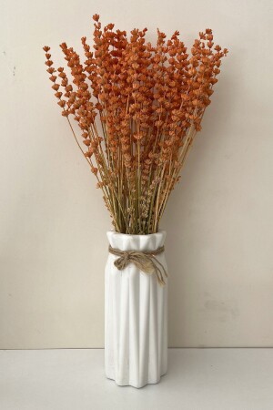 Orange Lavendel Brautstrauß Arrangement Blumenornament Vase Magnet Geschenk Trockenblume - 2