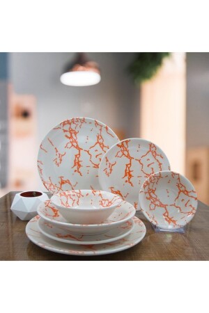 Orange Marble 24 Parça 6 Kişilik Yemek Takımı 8681349098730 - 2