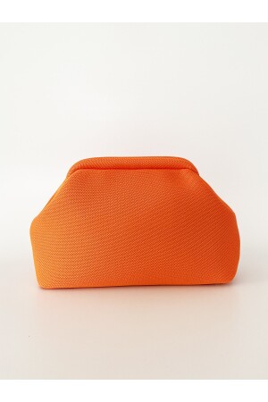 Orangefarbene Clutch-Handtasche für Damen - 7