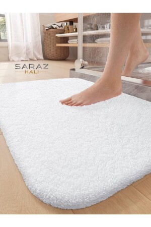 Organic Soft 60x100 Weiße Badematte Puffy Mat Fluffy White - 1