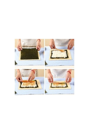 Organik Bambu Sushi Mat - Doğal Nori Sushi Yosunu Elisagidabambumatsushiyosunu - 7