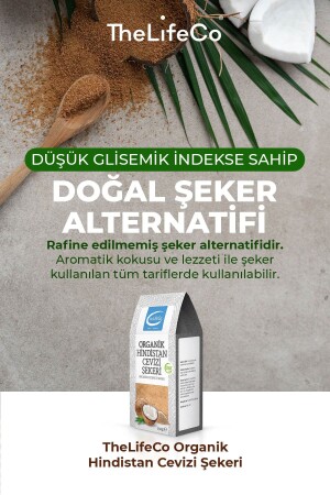 Organik Hindistan Cevizi Şekeri 300 G X 2 Adet (glutensiz- Vegan) - 4