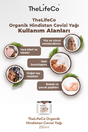 Organik, Soğuk Sıkım Hindistan Cevizi Yağı 250 Ml (vegan) PRA-2898876-6638 - 5