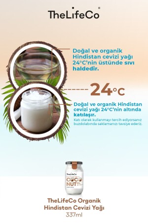 Organik- Soğuk Sıkım Hindistan Cevizi Yağı 337 Ml (vegan) - 4