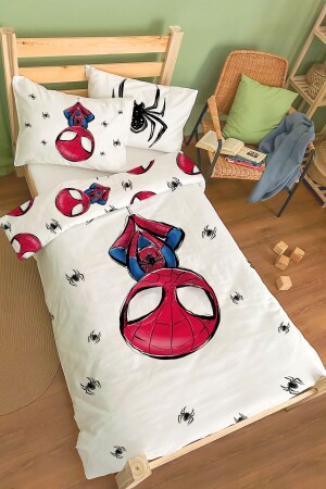 Organik Tek Kişilik Nevresim Takımı - For Baby Serisi - Spiderman BSNVRTK00T038 - 2