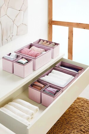 Organizer mit 4 Schubladen – Rosa - 3