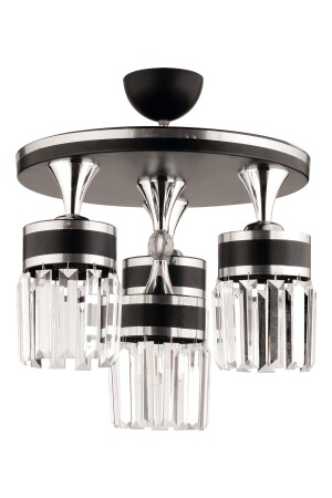 Original 4-Plus Profonier Crystal Stone Black Chrome Vergoldeter moderner Luxus-Kronleuchter 4003 - 7