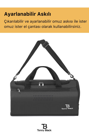 Orijinal Unisex Önü Cepli Ayakkabı Bölmeli Geniş Hacimli Seyahat Antrenman Gym Fitness Spor Çantası - 5