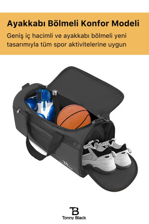 Orijinal Unisex Önü Cepli Ayakkabı Bölmeli Geniş Hacimli Seyahat Antrenman Gym Fitness Spor Çantası - 6