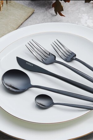 Orion Black 30-teiliges Gabel-Löffel-Messer-Set für 6 Personen 153. 03. 08. 1910-1 - 3