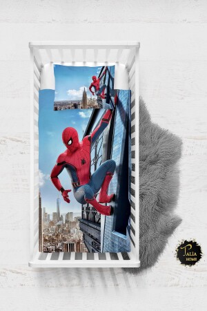 Örümcek Adam Spider-Man Desenli Bebek Nevresim Takımı Çarşaflı TLABN-102 - 2