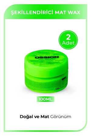 Ossion Matte Styling Wax Yeşil 100 ml X 2 Adet - 2